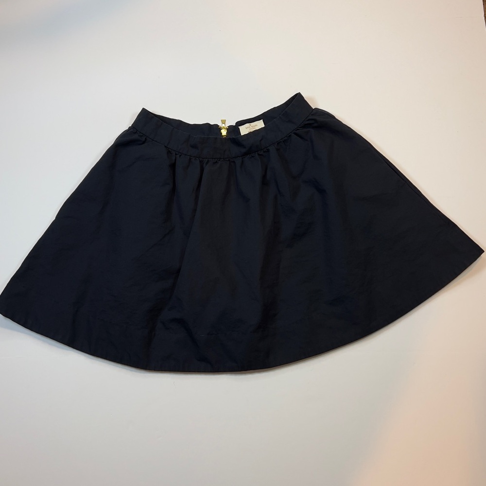 kate spade new york Navy A-Line Skirt Size 14 Gold Zip